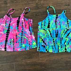 Justice tankini tops. Size 10